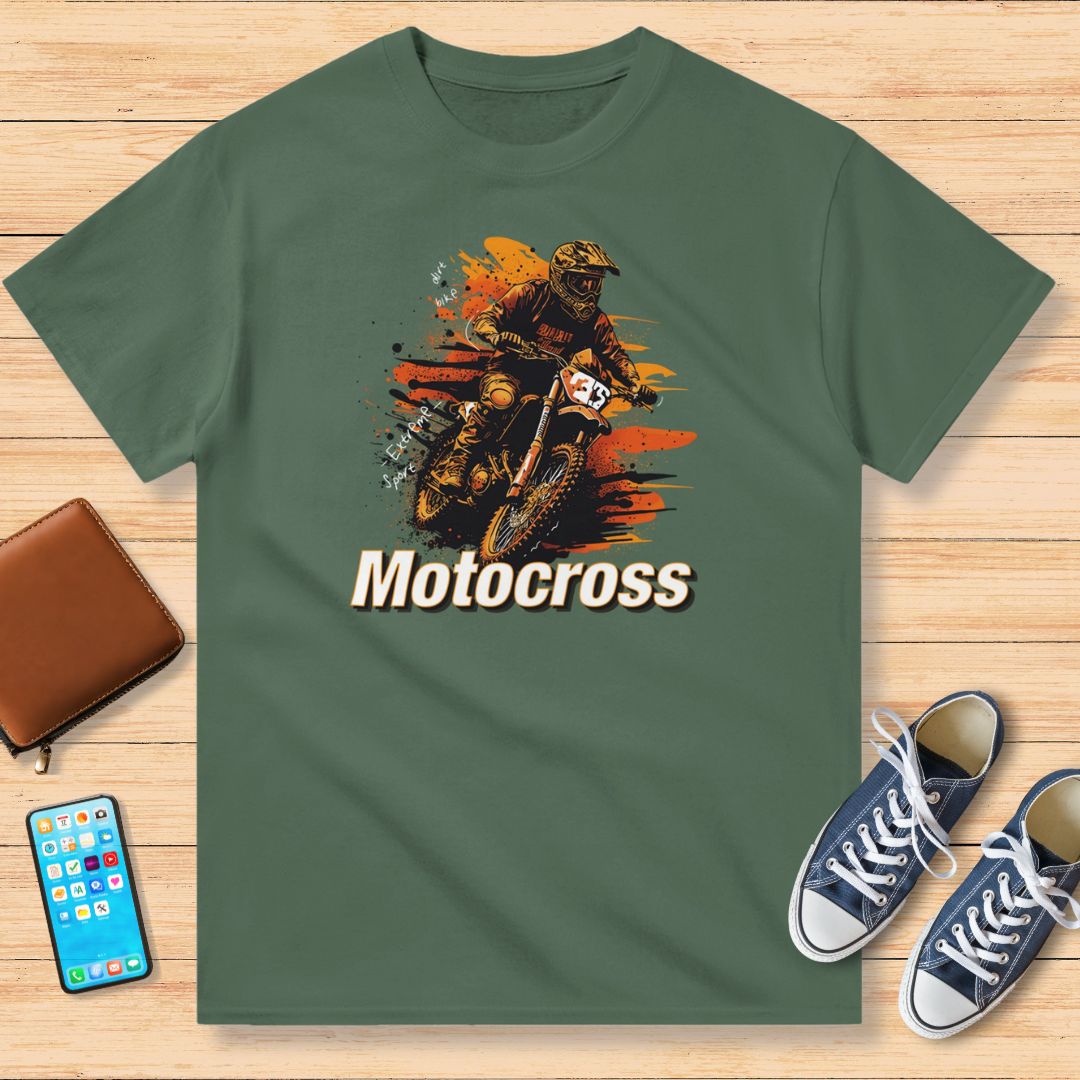 Motocross Extreme T-Shirt Vert militaire