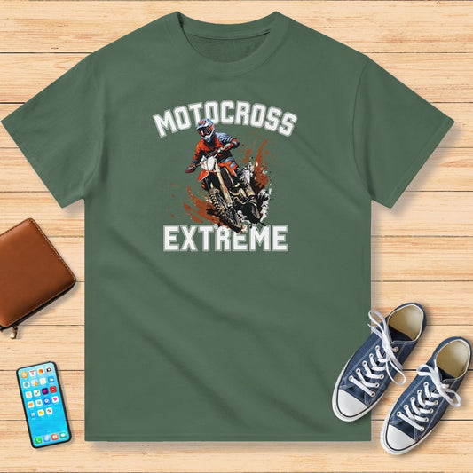 Motocross Extreme T-Shirt Vert militaire