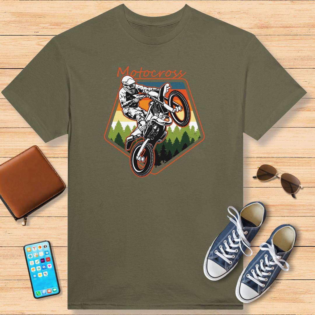 Motocross Forest T-Shirt Military Green