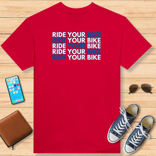 Ride Your Bike T-Shirt Rouge