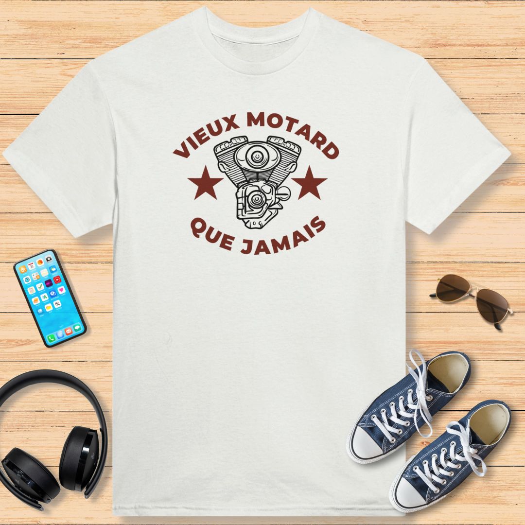 Vieux Motard Que Jamais T-Shirt White