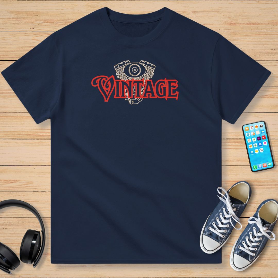 Vintage Moto T-Shirt Marine