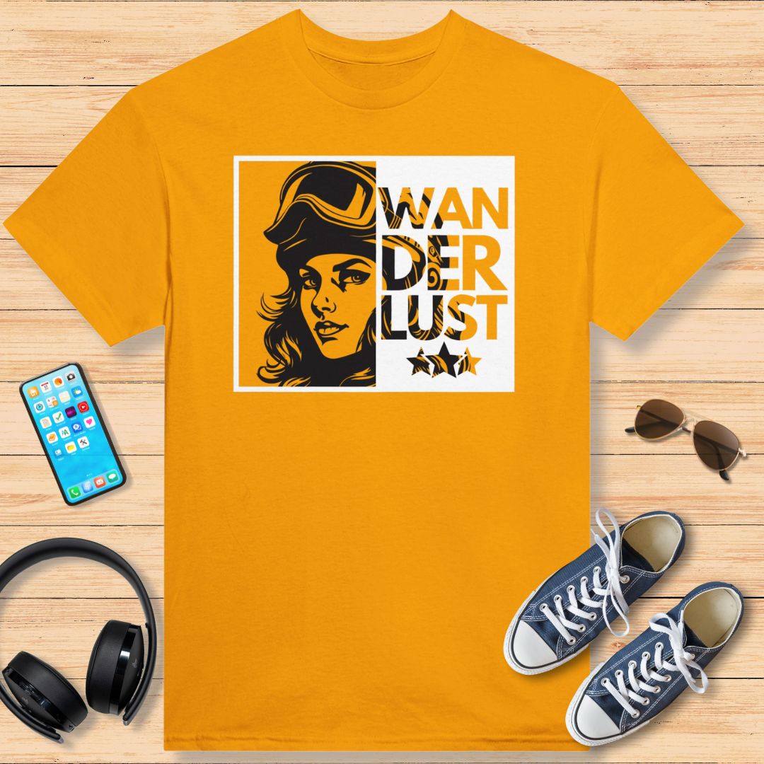 Wanderlust Motarde T-Shirt Or