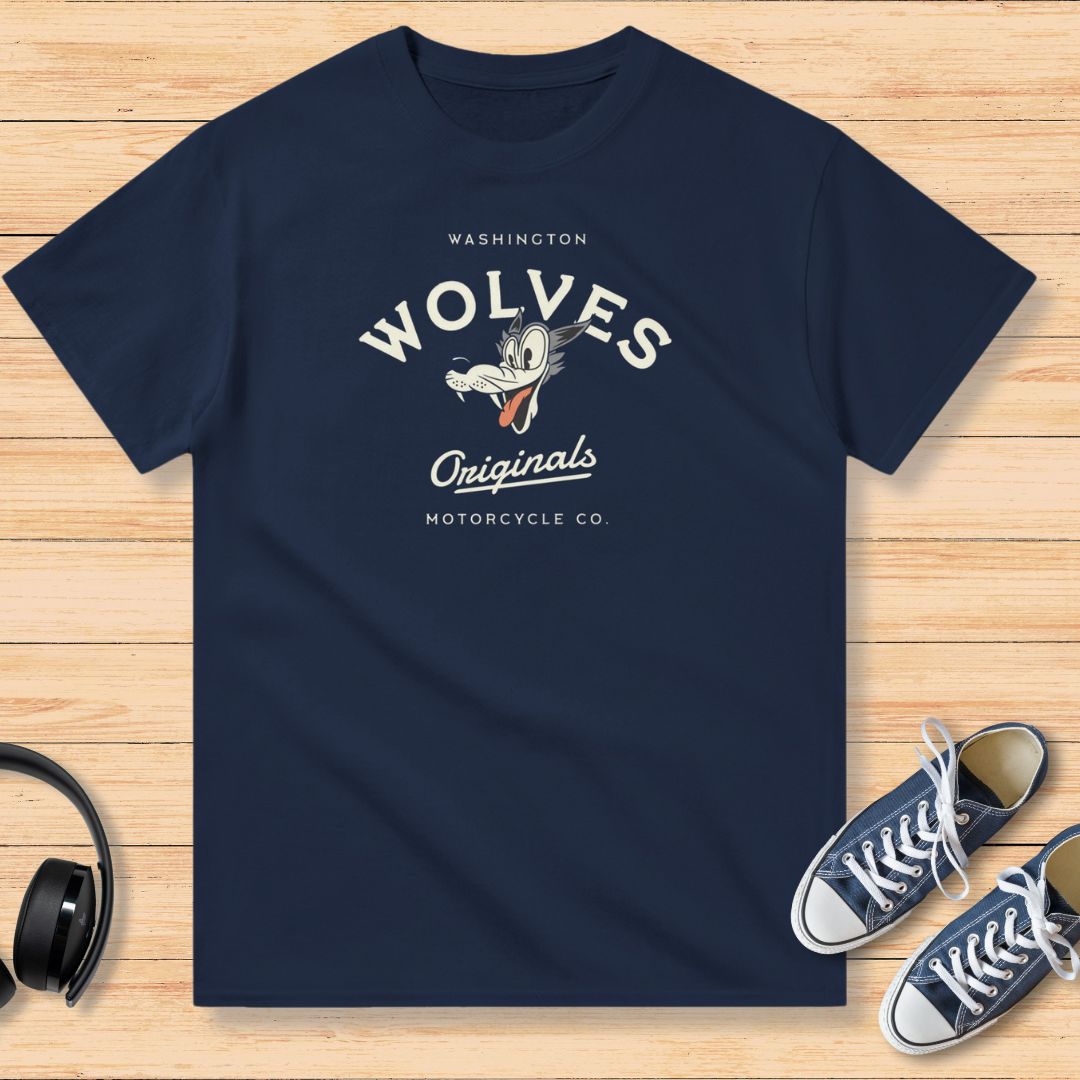 Washington Wolves Moto T-Shirt Marine