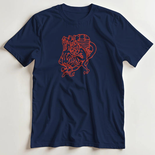 T-shirt en coupe unisexe et 100% coton en Marine S imprimé avec un design Devil Engine T-Shirt .