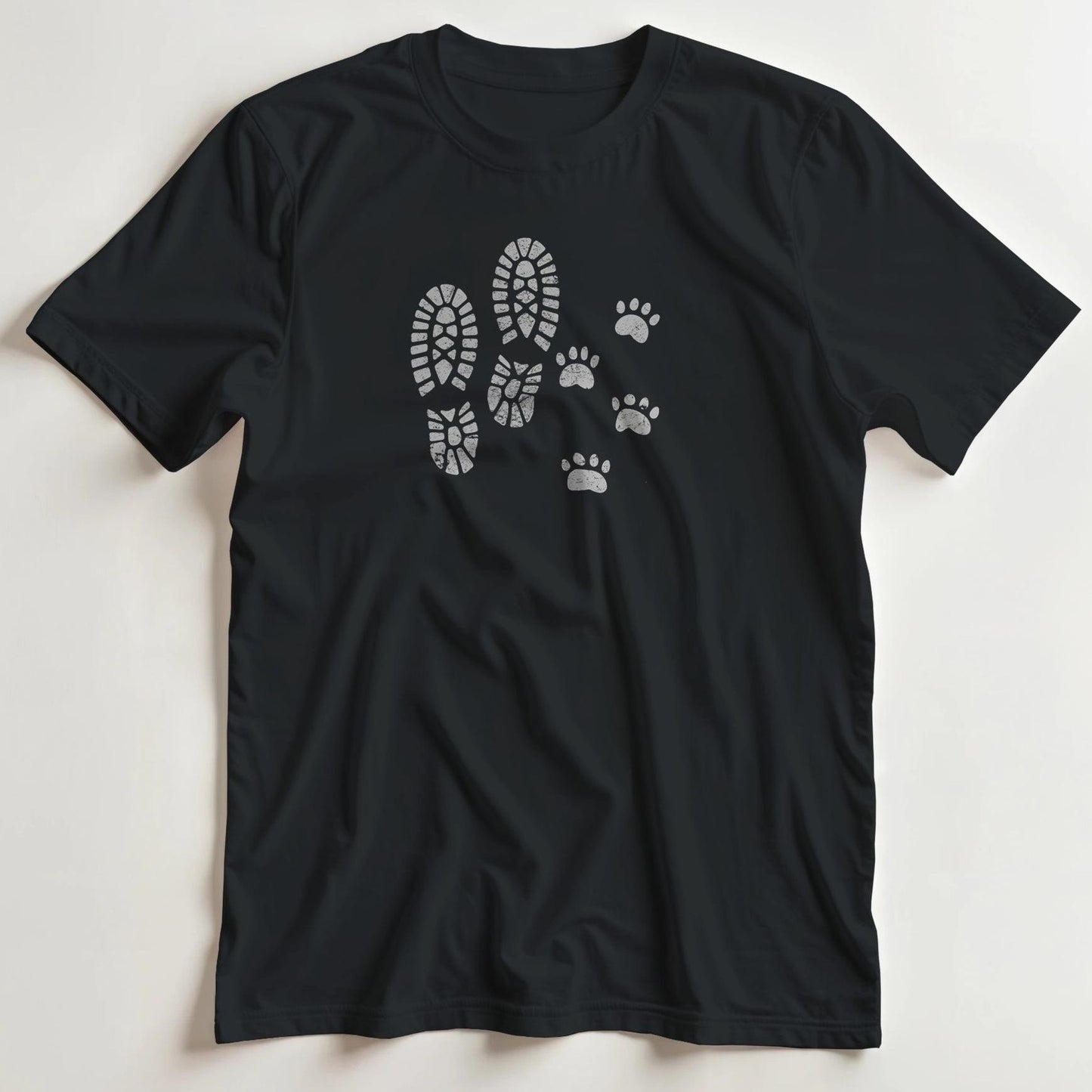 T-shirt en coupe unisexe et 100% coton en Noir S imprimé avec un design Chien T-Shirt .
