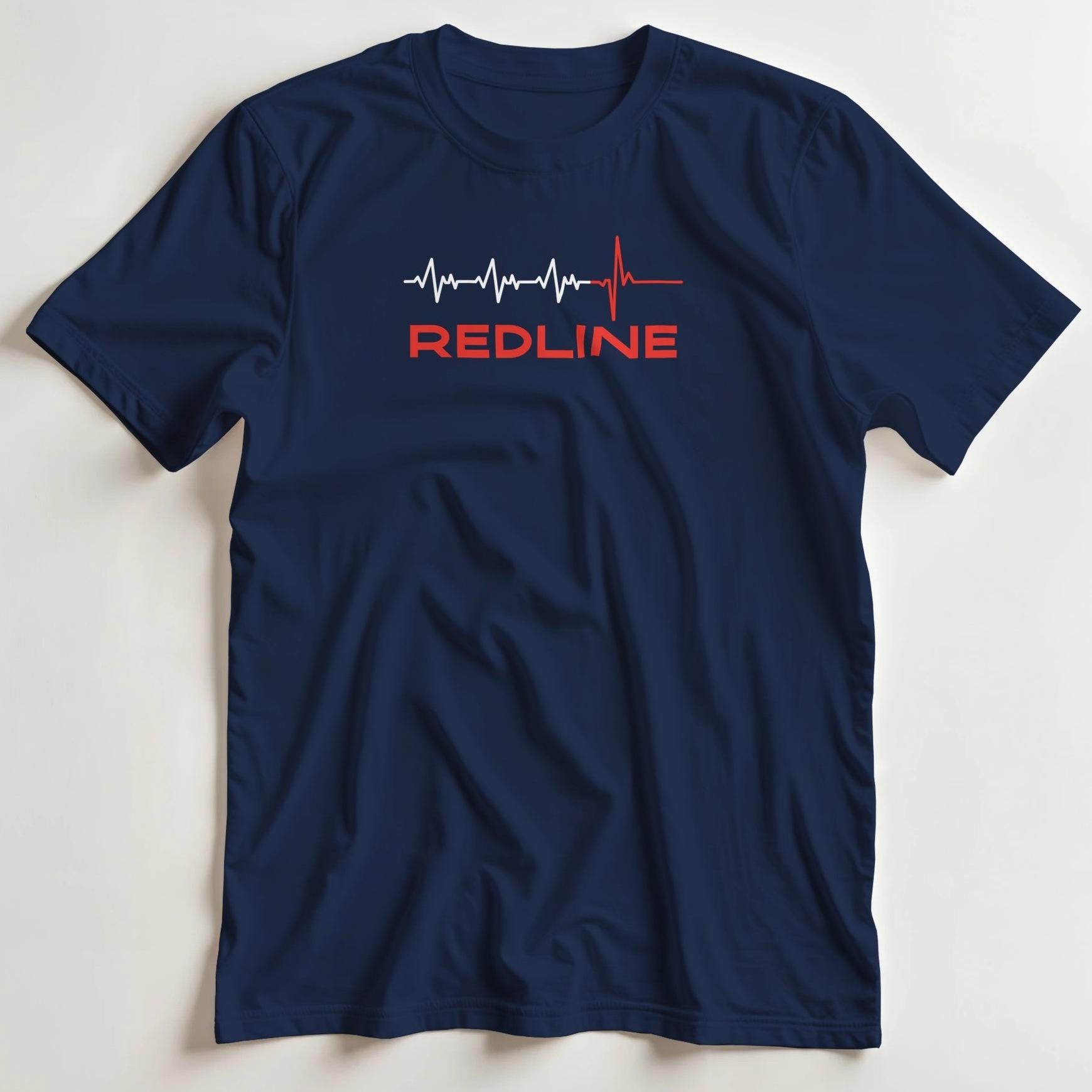 T-shirt en coupe unisexe et 100% coton en Marine S imprimé avec un design Redline T-Shirt .