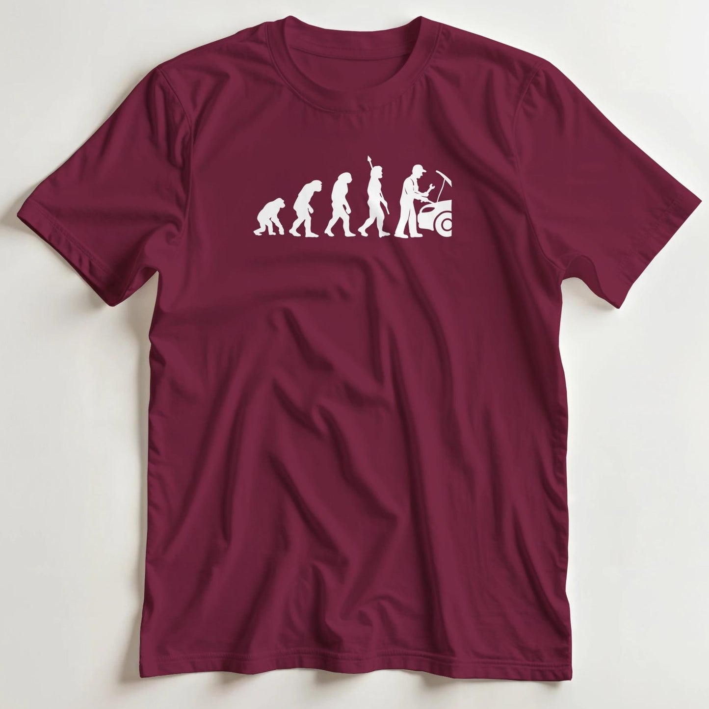 T-shirt en coupe unisexe et 100% coton en Bordeaux L imprimé avec un design Mécanicien T-Shirt .