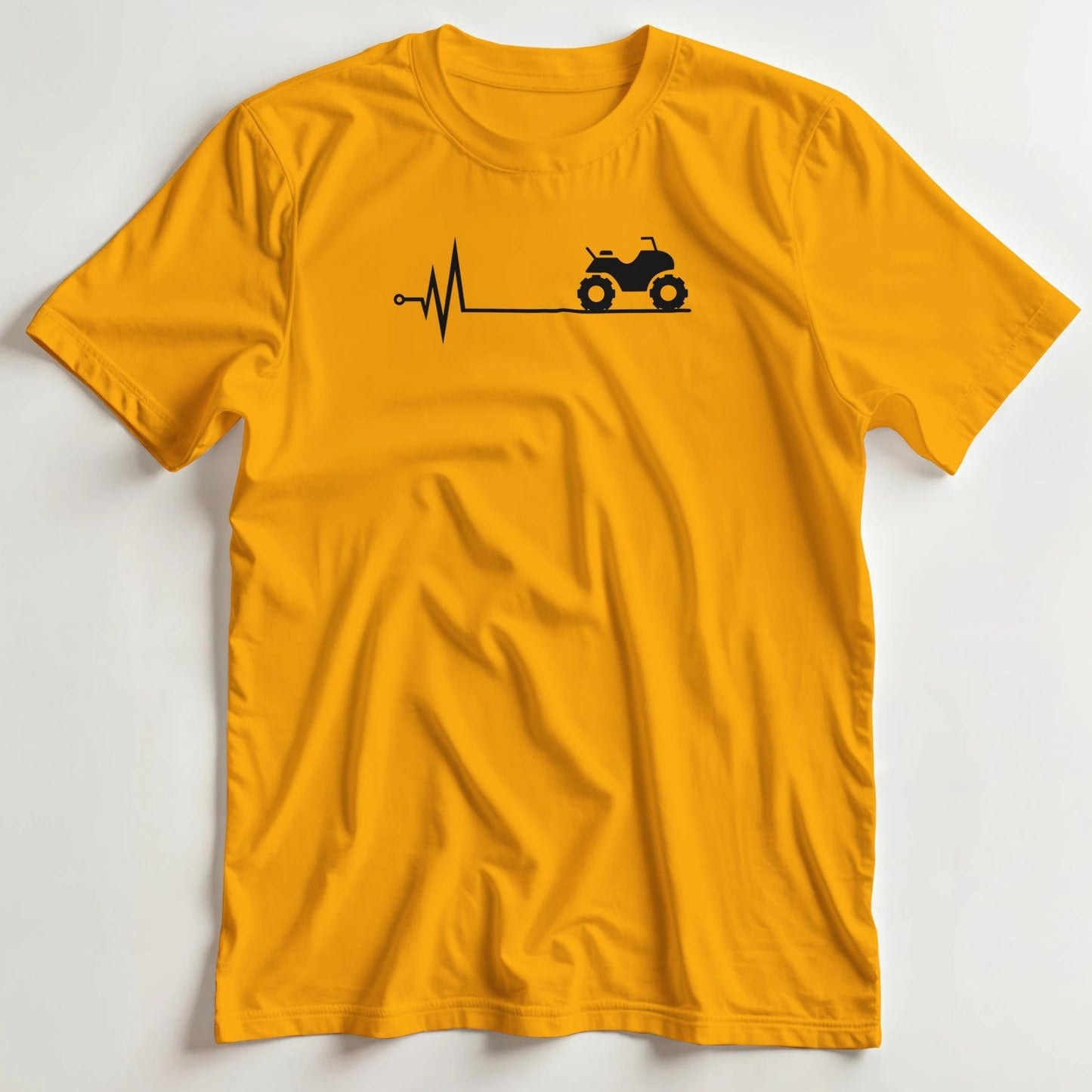 T-shirt en coupe unisexe et 100% coton en Gold 2XL imprimé avec un design Battement de Coeur T-Shirt .
