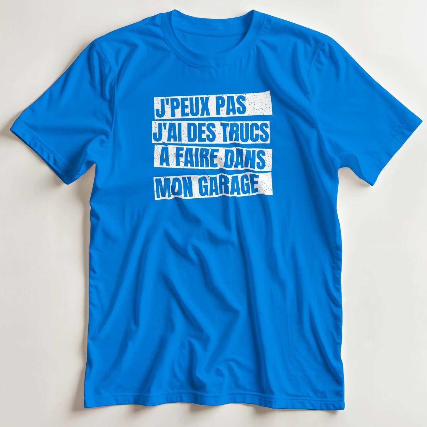 T-shirt en coupe unisexe et 100% coton en Royal 3XL imprimé avec un design J'Peux Pas Bloc T-Shirt .