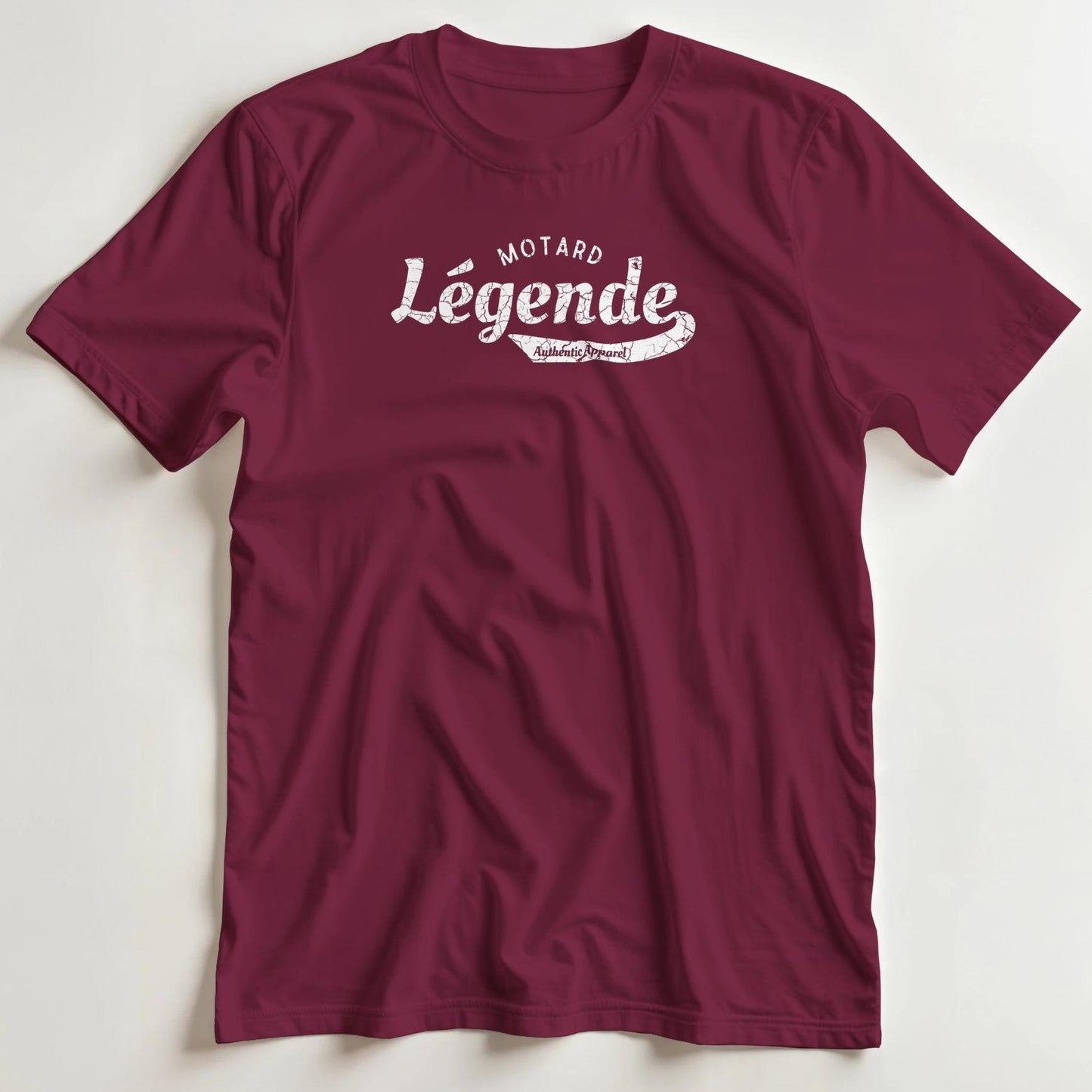 T-shirt en coupe unisexe et 100% coton en Bordeaux 3XL imprimé avec un design Légende Apparel T-Shirt .