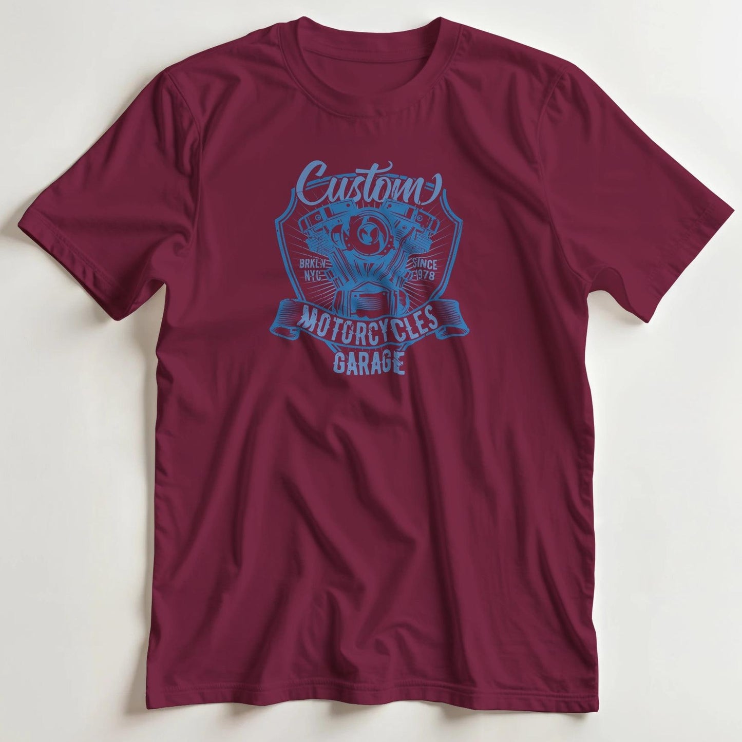 T-shirt en coupe unisexe et 100% coton en Bordeaux 2XL imprimé avec un design NYC 1978 T-Shirt .