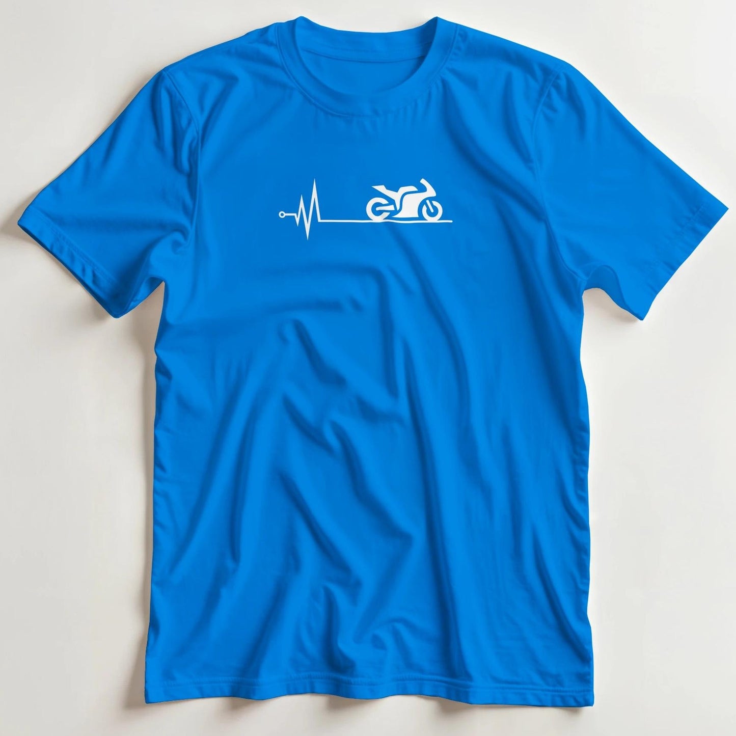 T-shirt en coupe unisexe et 100% coton en Royal XL imprimé avec un design Battement de Coeur T-Shirt .