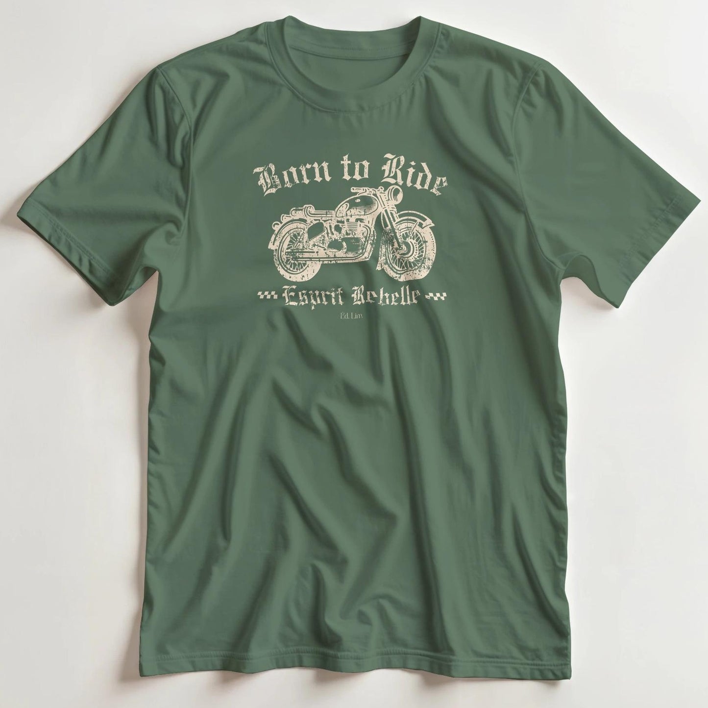 T-shirt en coupe unisexe et 100% coton en Vert militaire 3XL imprimé avec un design Rebelle T-Shirt .