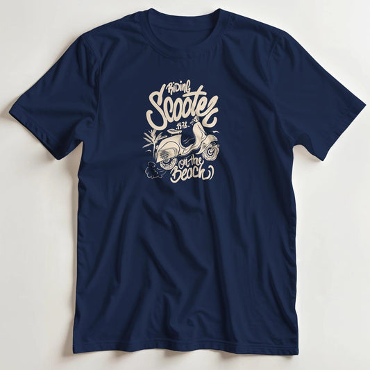 T-shirt en coupe unisexe et 100% coton en Marine S imprimé avec un design Scooter 78 T-Shirt .