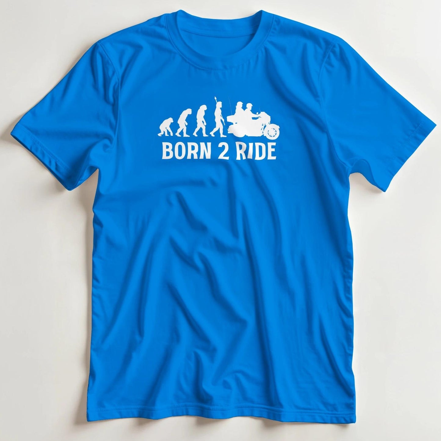 T-shirt en coupe unisexe et 100% coton en Royal S imprimé avec un design Born 2 Ride T-Shirt .