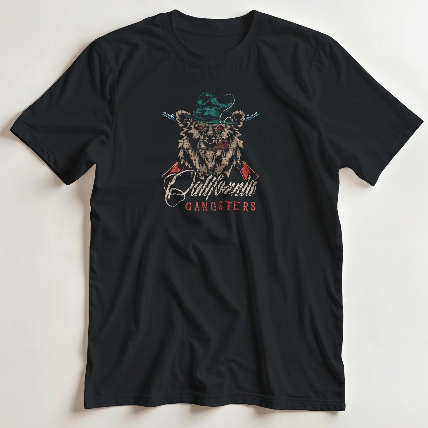 T-shirt en coupe unisexe et 100% coton en S imprimé avec un design California Gangsters T-Shirt .