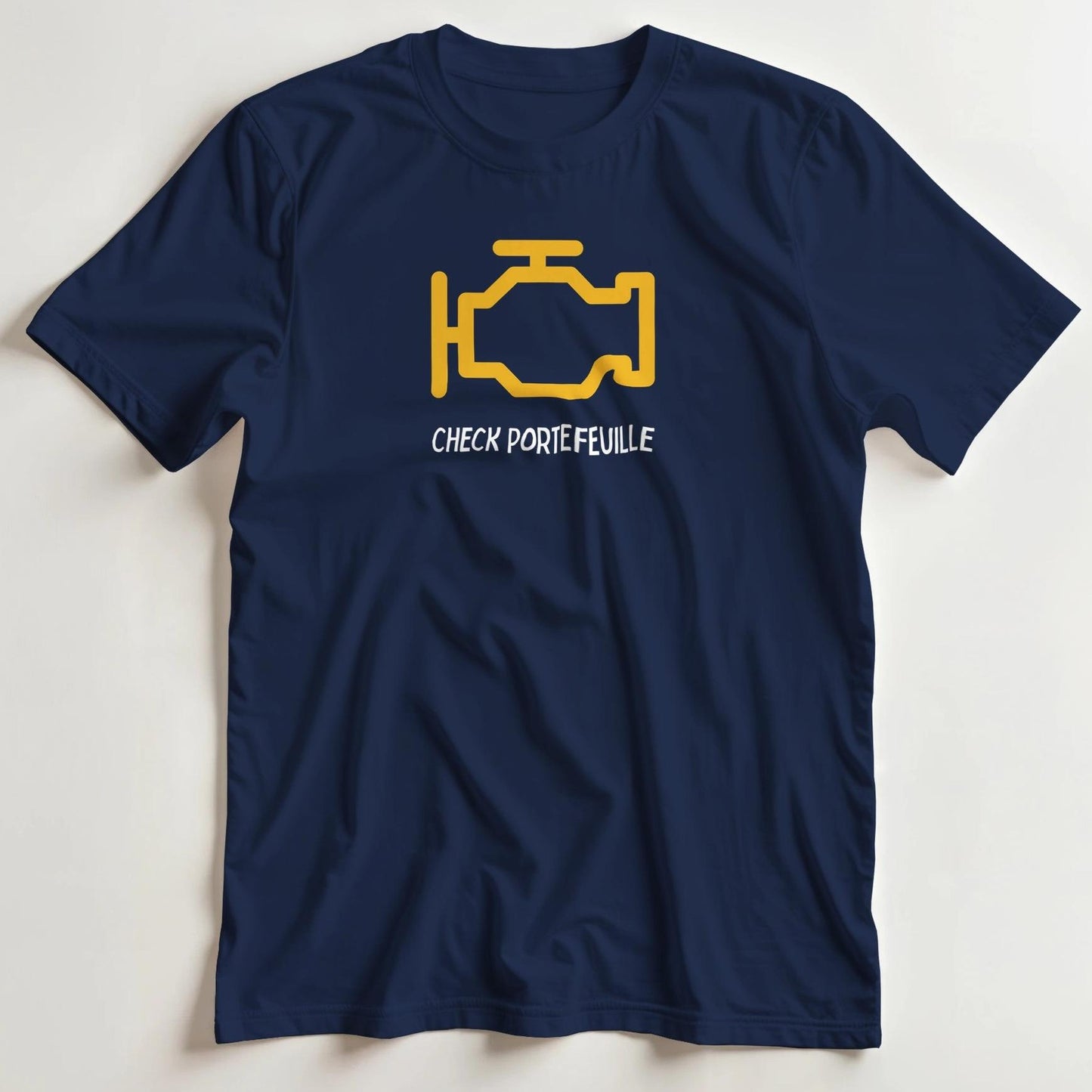 T-shirt en coupe unisexe et 100% coton en Marine 2XL imprimé avec un design Portefeuille T-Shirt .