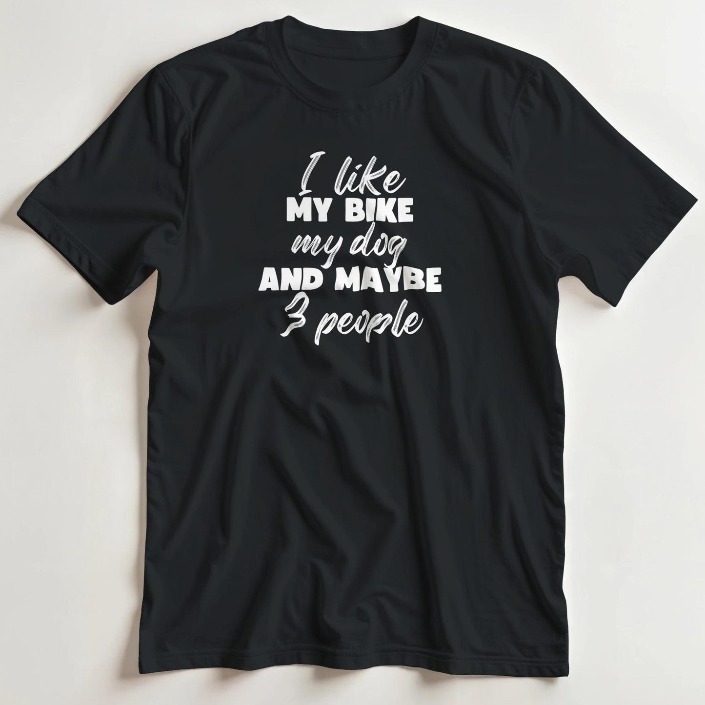 T-shirt en coupe unisexe et 100% coton en Noir M imprimé avec un design My Bike My Dog T-Shirt .