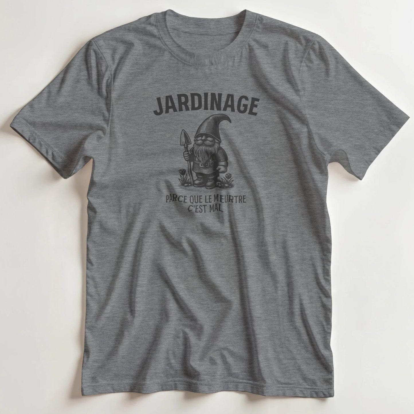 T-shirt en coupe unisexe et 100% coton en Sport Grey XL imprimé avec un design Jardinage T-Shirt .