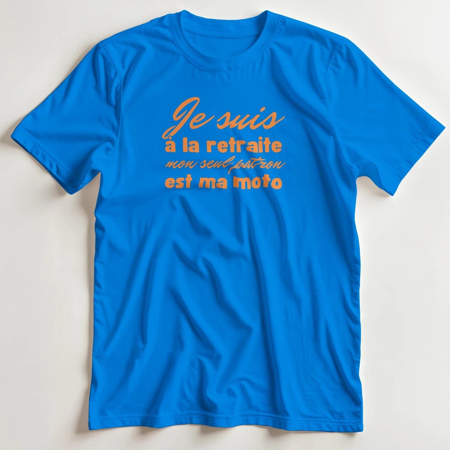 T-shirt en coupe unisexe et 100% coton en Royal 2XL imprimé avec un design À La Retraite Orange T-Shirt .