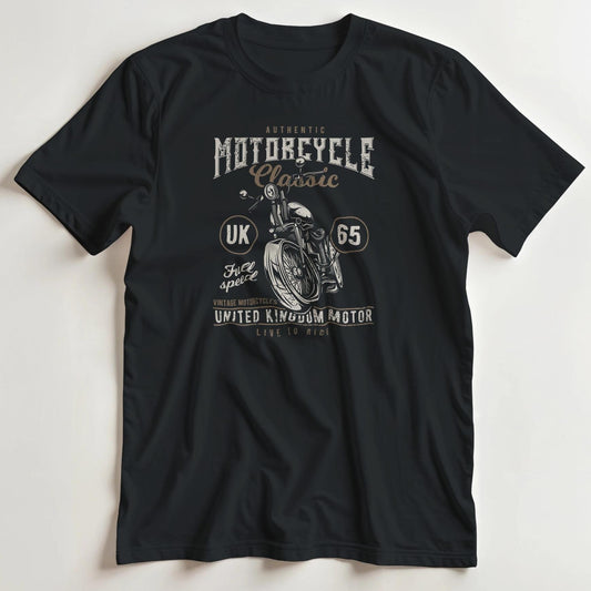 T-shirt en coupe unisexe et 100% coton en Noir S imprimé avec un design UK 65 T-Shirt .